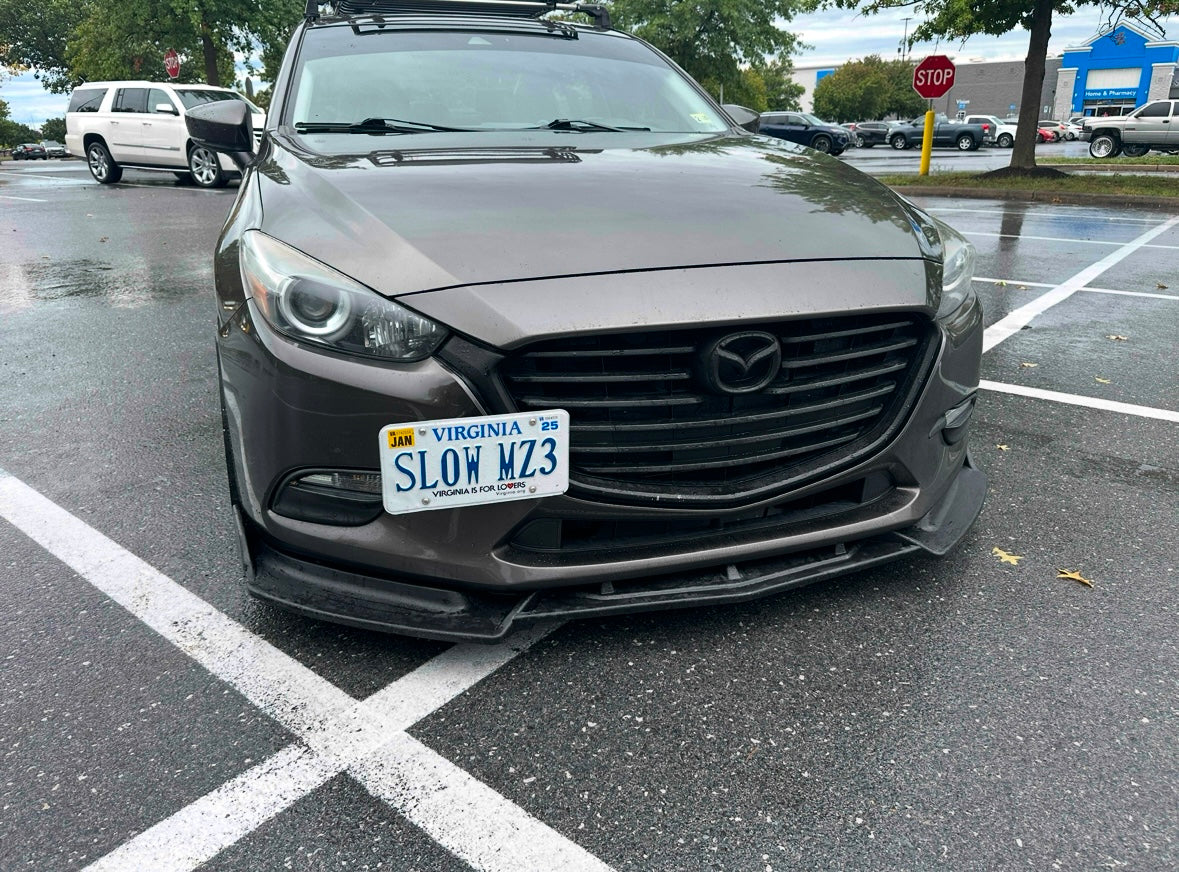 ABS Front Lip 2014-2018 Mazda3 Matte Black